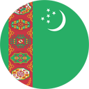 turkmenistan flag round icon 128